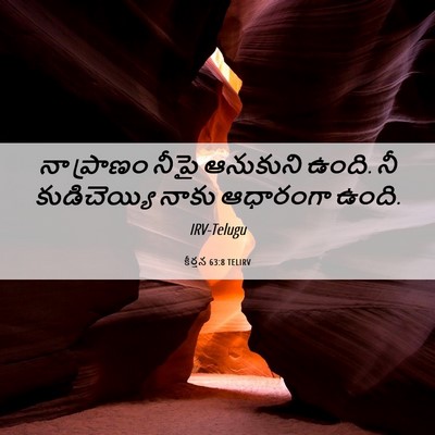Picture 06 - కీర్తన 63:8 TELIRV - నా ప్రాణం నీపై - Bible Verse Picture