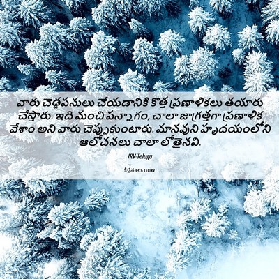 Picture 06 - కీర్తన 64:6 TELIRV - వారు చెడ్డపనులు - Bible Verse Picture