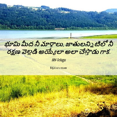 Picture 06 - కీర్తన 67:2 TELIRV - భూమి మీద నీ - Bible Verse Picture