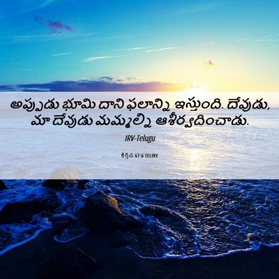 Picture 06 - కీర్తన 67:6 TELIRV - అప్పుడు భూమి దాని - Bible Verse Picture
