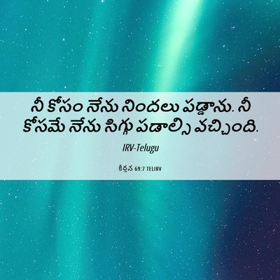 Picture 06 - కీర్తన 69:7 TELIRV - నీ కోసం నేను - Bible Verse Picture