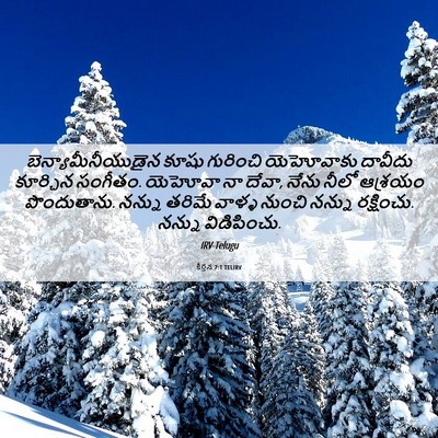 Picture 06 - కీర్తన 7:1 TELIRV - బెన్యామీనీయుడైన - Bible Verse Picture