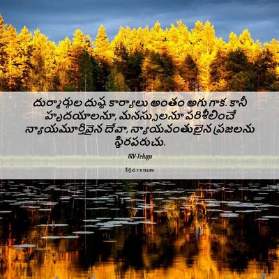 Picture 06 - కీర్తన 7:9 TELIRV - దుర్మార్గుల దుష్ట - Bible Verse Picture