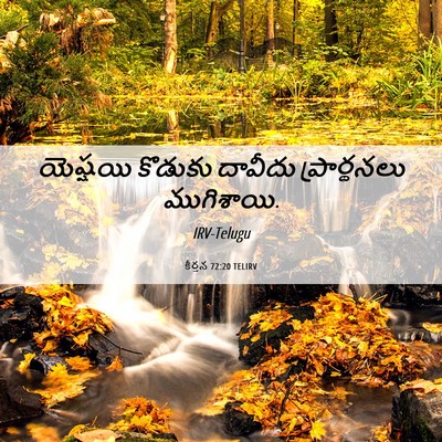 Picture 06 - కీర్తన 72:20 TELIRV - యెష్షయి కొడుకు - Bible Verse Picture