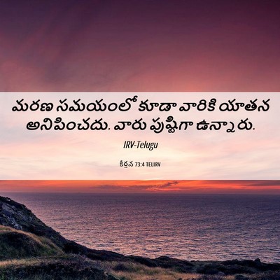 Picture 06 - కీర్తన 73:4 TELIRV - మరణ సమయంలో కూడా - Bible Verse Picture