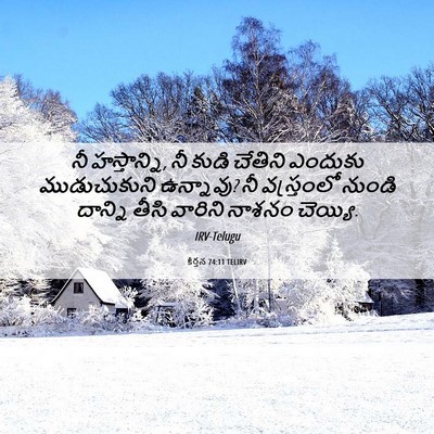 Picture 06 - కీర్తన 74:11 TELIRV - నీ హస్తాన్ని, నీ - Bible Verse Picture
