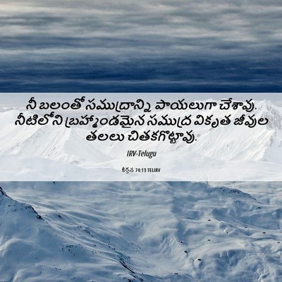 Picture 06 - కీర్తన 74:13 TELIRV - నీ బలంతో - Bible Verse Picture