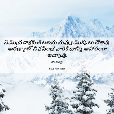 Picture 06 - కీర్తన 74:14 TELIRV - సముద్ర రాక్షసి - Bible Verse Picture