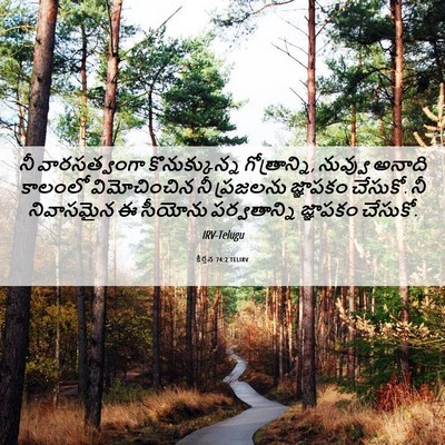 Picture 06 - కీర్తన 74:2 TELIRV - నీ వారసత్వంగా - Bible Verse Picture