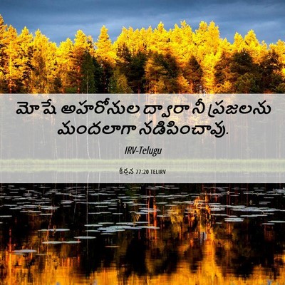 Picture 06 - కీర్తన 77:20 TELIRV - మోషే అహరోనుల - Bible Verse Picture