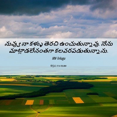 Picture 06 - కీర్తన 77:4 TELIRV - నువ్వు నా కళ్ళు - Bible Verse Picture