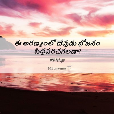 Picture 06 - కీర్తన 78:19 TELIRV - ఈ అరణ్యంలో దేవుడు - Bible Verse Picture