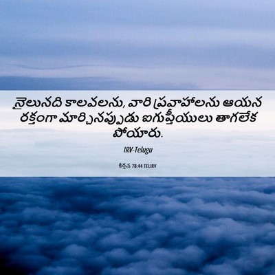 Picture 06 - కీర్తన 78:44 TELIRV - నైలునది కాలవలను, - Bible Verse Picture