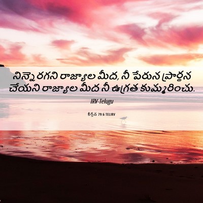 Picture 06 - కీర్తన 79:6 TELIRV - నిన్నెరగని - Bible Verse Picture