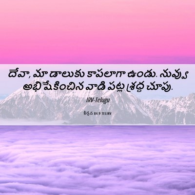 Picture 06 - కీర్తన 84:9 TELIRV - దేవా, మా డాలుకు - Bible Verse Picture