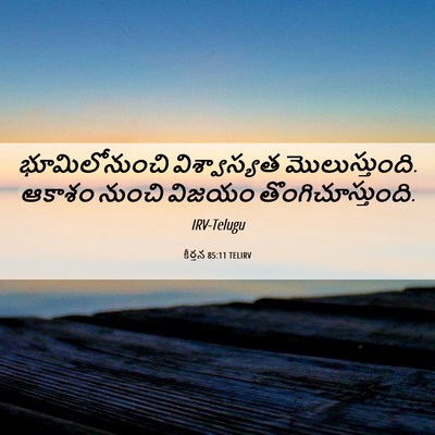 Picture 06 - కీర్తన 85:11 TELIRV - భూమిలోనుంచి - Bible Verse Picture