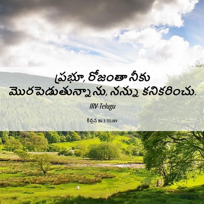 Picture 06 - కీర్తన 86:3 TELIRV - ప్రభూ, రోజంతా నీకు - Bible Verse Picture