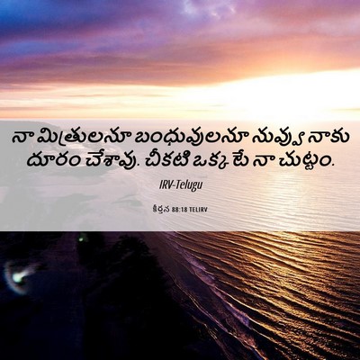 Picture 06 - కీర్తన 88:18 TELIRV - నా మిత్రులనూ - Bible Verse Picture