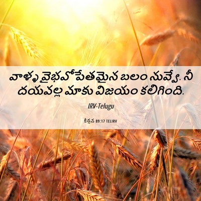 Picture 06 - కీర్తన 89:17 TELIRV - వాళ్ళ వైభవోపేతమైన - Bible Verse Picture