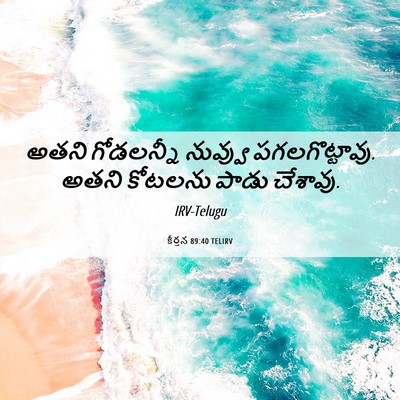 Picture 06 - కీర్తన 89:40 TELIRV - అతని గోడలన్నీ - Bible Verse Picture