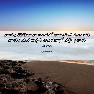 Picture 06 - కీర్తన 92:13 TELIRV - వాళ్ళు యెహోవా - Bible Verse Picture
