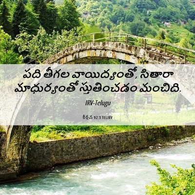 Picture 06 - కీర్తన 92:3 TELIRV - పది తీగల - Bible Verse Picture