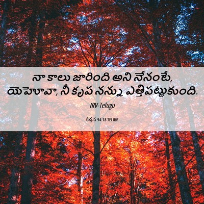 Picture 06 - కీర్తన 94:18 TELIRV - నా కాలు జారింది - Bible Verse Picture