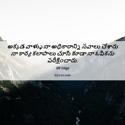 Picture 06 - కీర్తన 95:9 TELIRV - అక్కడ వాళ్ళు నా - Bible Verse Picture