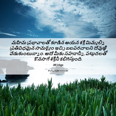 Picture 06 - కొలస్సీ పత్రిక 1:11 TELIRV - మహిమ ప్రభావాలతో - Bible Verse Picture