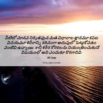 Picture 06 - కొలస్సీ పత్రిక 2:23 TELIRV - వీటిలో మానవ - Bible Verse Picture