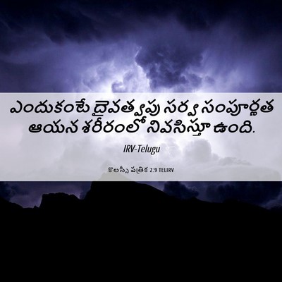 Picture 06 - కొలస్సీ పత్రిక 2:9 TELIRV - ఎందుకంటే దైవత్వపు - Bible Verse Picture