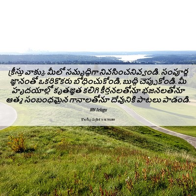 Picture 06 - కొలస్సీ పత్రిక 3:16 TELIRV - క్రీస్తు వాక్కు - Bible Verse Picture
