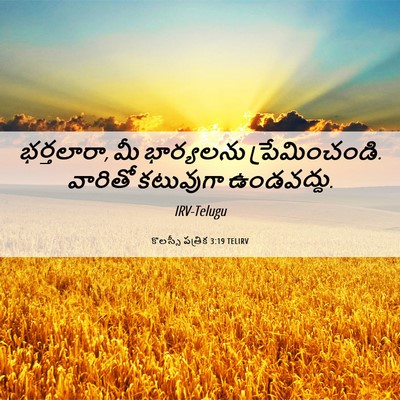 Picture 06 - కొలస్సీ పత్రిక 3:19 TELIRV - భర్తలారా, మీ - Bible Verse Picture