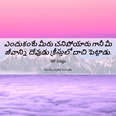 Picture 06 - కొలస్సీ పత్రిక 3:3 TELIRV - ఎందుకంటే మీరు - Bible Verse Picture
