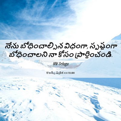 Picture 06 - కొలస్సీ పత్రిక 4:4 TELIRV - నేను బోధించాల్సిన - Bible Verse Picture