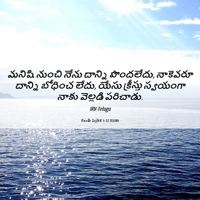 Picture 06 - గలతీ పత్రిక 1:12 TELIRV - మనిషి నుంచి నేను - Bible Verse Picture