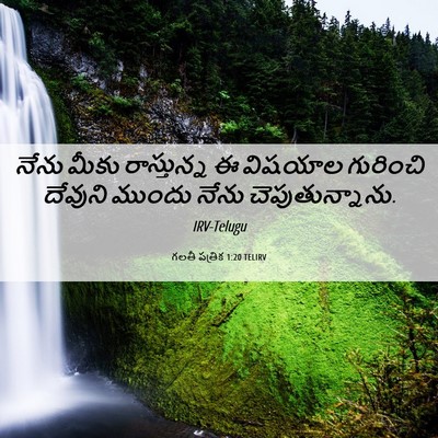 Picture 06 - గలతీ పత్రిక 1:20 TELIRV - నేను మీకు - Bible Verse Picture
