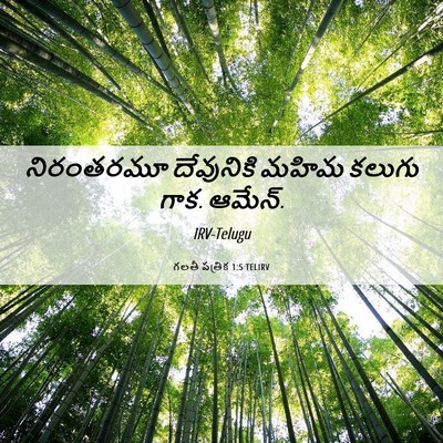 Picture 06 - గలతీ పత్రిక 1:5 TELIRV - నిరంతరమూ దేవునికి - Bible Verse Picture