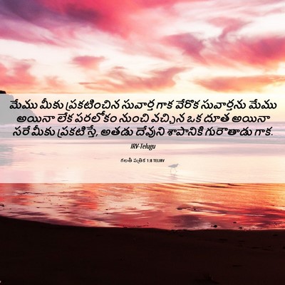Picture 06 - గలతీ పత్రిక 1:8 TELIRV - మేము మీకు - Bible Verse Picture