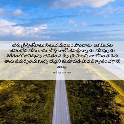 Picture 06 - గలతీ పత్రిక 2:20 TELIRV - నేను - Bible Verse Picture