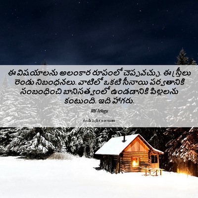 Picture 06 - గలతీ పత్రిక 4:24 TELIRV - ఈ విషయాలను అలంకార - Bible Verse Picture