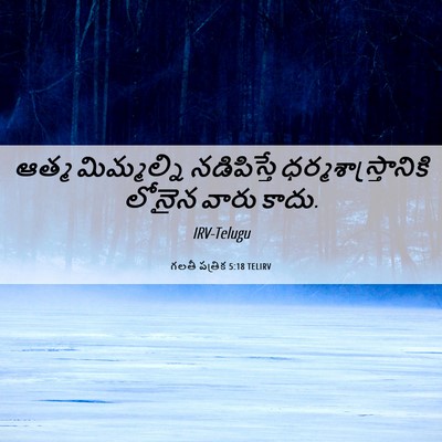 Picture 06 - గలతీ పత్రిక 5:18 TELIRV - ఆత్మ మిమ్మల్ని - Bible Verse Picture