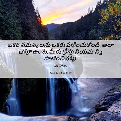 Picture 06 - గలతీ పత్రిక 6:2 TELIRV - ఒకరి సమస్యలను - Bible Verse Picture