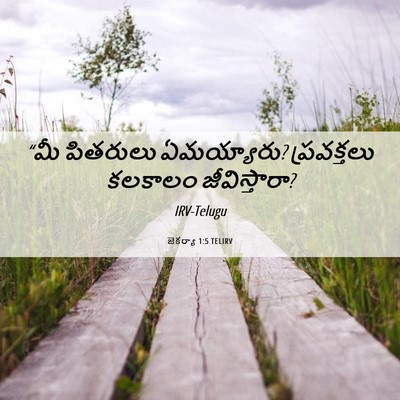 Picture 06 - జెకర్యా 1:5 TELIRV - “మీ పితరులు - Bible Verse Picture