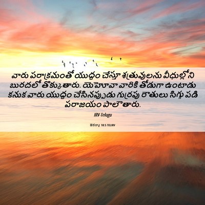 Picture 06 - జెకర్యా 10:5 TELIRV - వారు పరాక్రమంతో - Bible Verse Picture