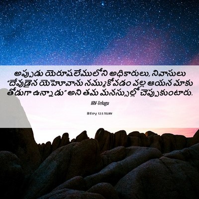 Picture 06 - జెకర్యా 12:5 TELIRV - అప్పుడు - Bible Verse Picture