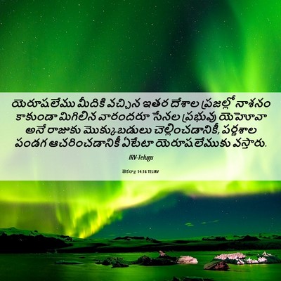 Picture 06 - జెకర్యా 14:16 TELIRV - యెరూషలేము మీదికి - Bible Verse Picture