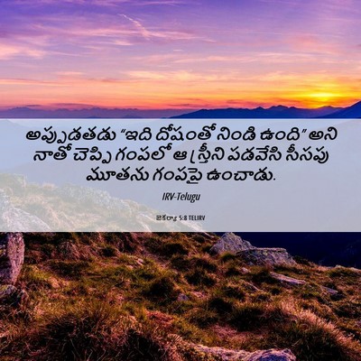 Picture 06 - జెకర్యా 5:8 TELIRV - అప్పుడతడు “ఇది - Bible Verse Picture