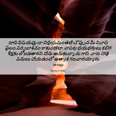 Picture 06 - జెఫన్యా 3:7 TELIRV - దాని విషయమై నా - Bible Verse Picture