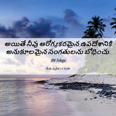 Picture 06 - తీతు పత్రిక 2:1 TELIRV - అయితే నీవు - Bible Verse Picture